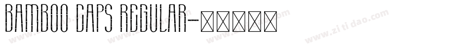 BAMBOO CAPS REGULAR字体转换